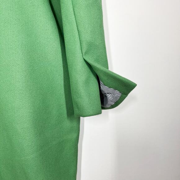 Noracora Women’s Wool Cloth Hooded Green Coat Jacket Sz L Lightweight Unlined - Picture 6 of 11